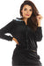 Luxurious Velour Hoodie with Trendy Logo Tape