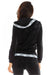 Luxurious Velour Hoodie with Trendy Logo Tape