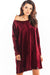 Velvet Elegance Long Sleeve Everyday Dress