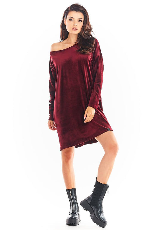 Velvet Elegance Long Sleeve Everyday Dress