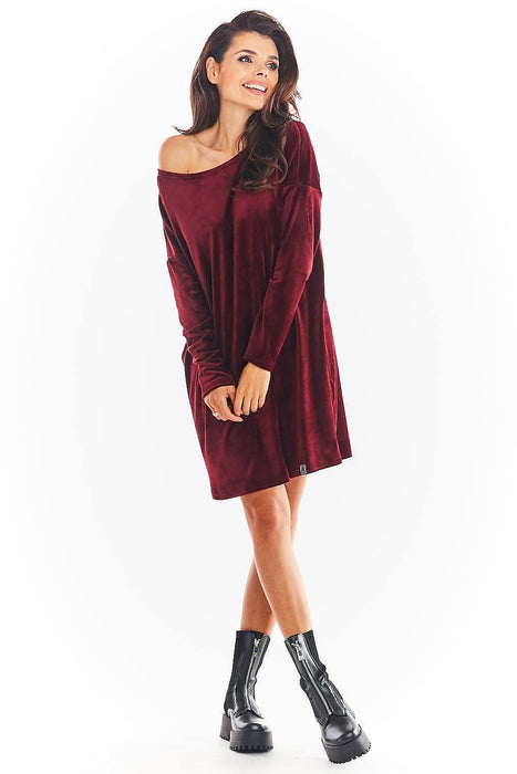 Velvet Elegance Long Sleeve Everyday Dress