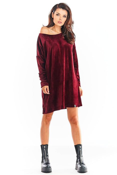 Velvet Elegance Long Sleeve Everyday Dress