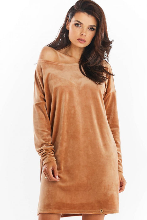 Velvet Elegance Long Sleeve Everyday Dress