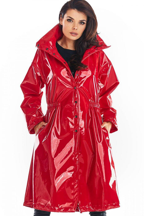 Stylish Knee-Length Adjustable Waist Waterproof Raincoat