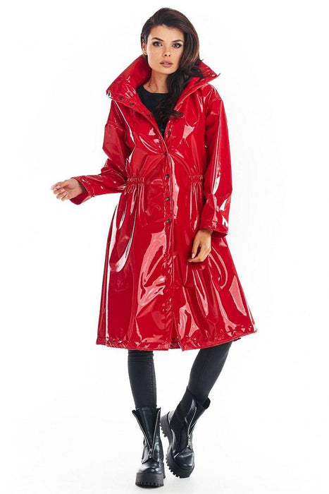 Stylish Knee-Length Adjustable Waist Waterproof Raincoat