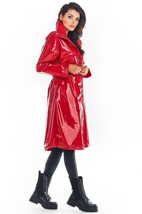 Stylish Knee-Length Adjustable Waist Waterproof Raincoat