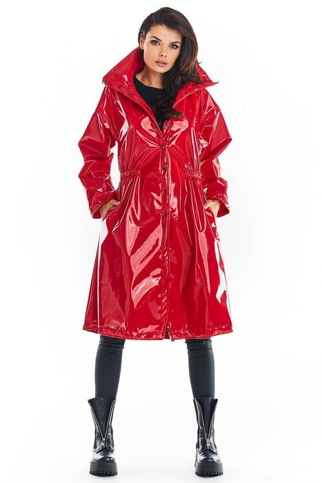 Stylish Knee-Length Adjustable Waist Waterproof Raincoat