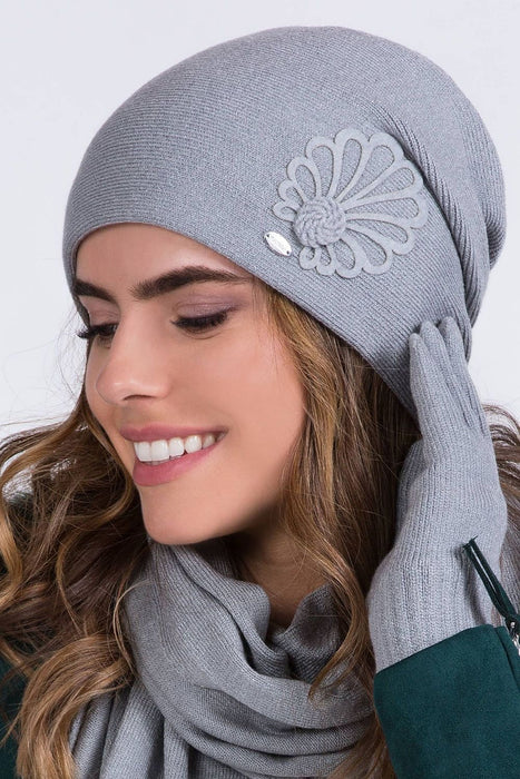 Elegant Floral Embellished Women's Winter Hat