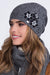 Floral Embellished Women's Knit Beanie