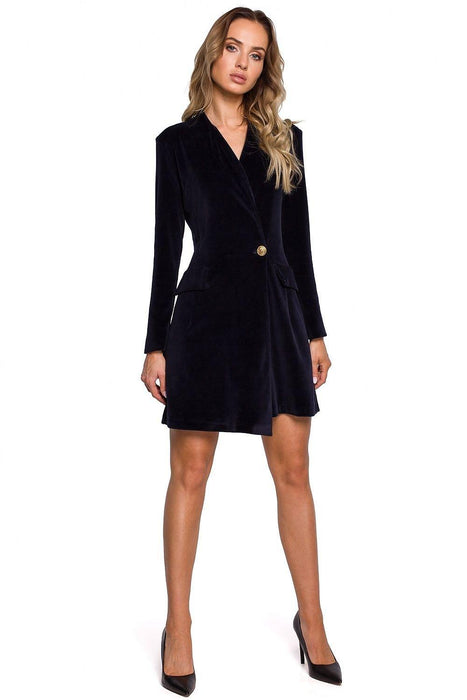 Chic Velour Jacket Dress