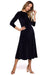 Elegant Pleated Sleeve Velour Evening Dress