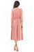 Sophisticated Velour Midi Dress with 3/4 Sleeves