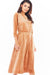 Sophisticated Velour Midi Dress with 3/4 Sleeves