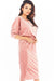 Luxurious Adjustable Velour Midi Dress with Kimono Sleeves