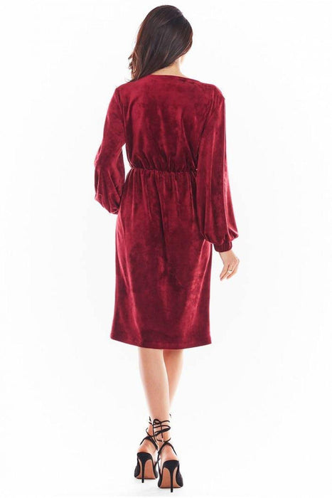 Luxurious Velvet Evening Gown with Flared Sleeves