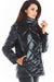 Stylish Quilted Jacket with Chic Button Closure and Elegant Collar