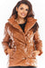 Stylish Quilted Jacket with Chic Button Closure and Elegant Collar