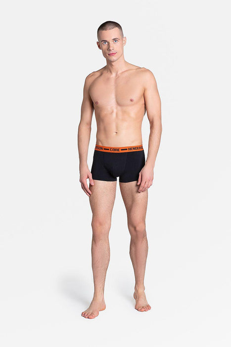 Men's Stylish Graphite and Bold Orange 2-Pack Graphic Boxer Shorts