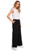 Chic Pleated Wide-Leg Trousers with Comfortable Stretch Waistband