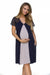 Elegant Lace Maternity Nightshirt with Convenient Belly Pocket