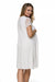 Chic Maternity Nightgown with Fashionable Printed Viscose Design