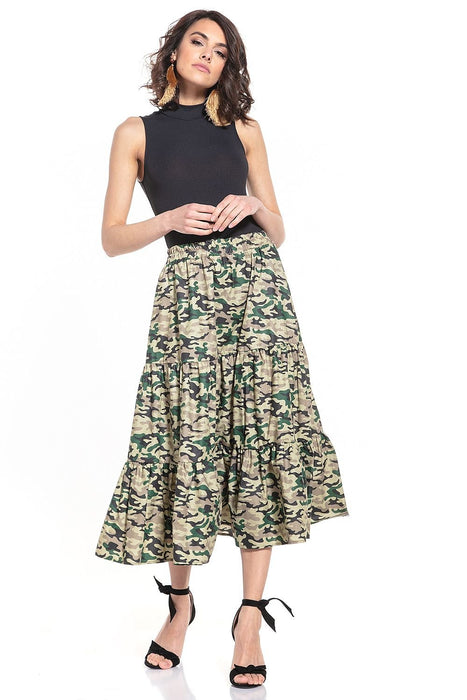 Floral Elegance Long Cotton Skirt - Tessita