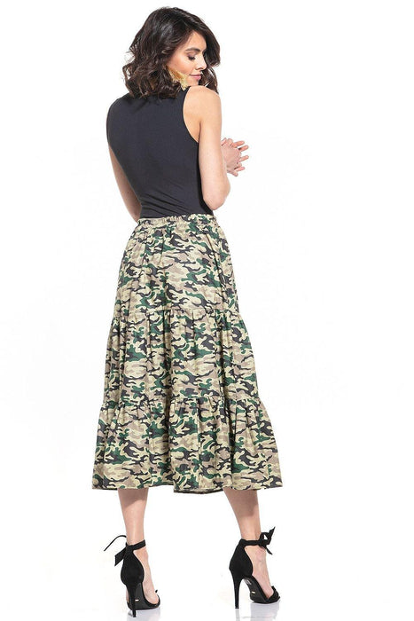 Floral Elegance Long Cotton Skirt - Tessita