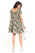 Charming Floral Boat Neck Mini Dress - 100% Cotton, Multiple Sizes Available