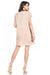 Elegant Cotton Mini Dress with Boat Neck and Trendy Details