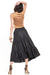 Breathable Cotton Blend Maxi Skirt with Stretchy Waistband for Everyday Wear