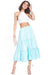 Breathable Cotton Blend Maxi Skirt with Stretchy Waistband for Everyday Wear