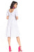 Elegant Boatneck Cotton Midi Dress