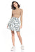 Floral Ruffled Mini Skirt with Stretchy Waistband - Cotton Blend Available in Various Sizes