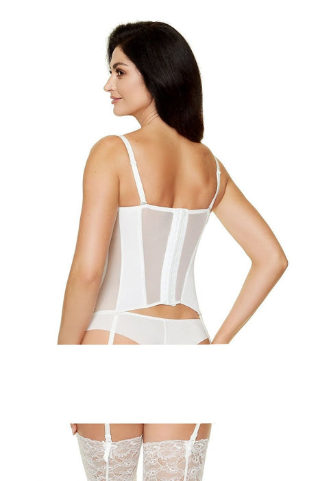 Elegant Embroidered Corset with Customizable Push-Up Support