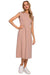 Elegant Knitted Midi Dress with Waist Definition