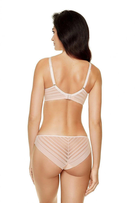 Elegant Lace-Detail Padded Support Bra by Gorteks