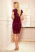 Chic Raspberry Lace Cocktail Dress Crafted in Europe