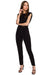 Glamorous Belted Jumpsuit with Structured Shoulders