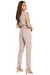 Glamorous Belted Jumpsuit with Structured Shoulders