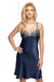 Azure Elegance Satin Nightgown