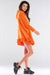 Trendy Frill-Trimmed Oversized Hoodie Dress