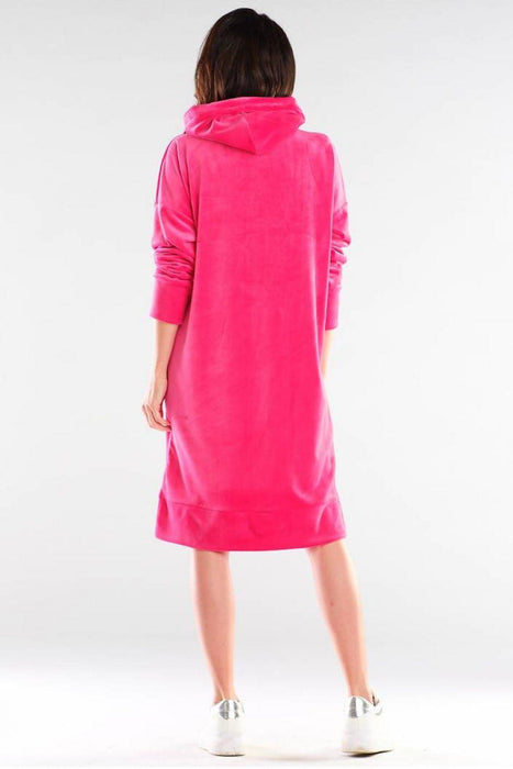 Sporty Velour Daydress with Trendy Logo Tapes: Chic Comfort from Poland