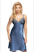 Azure Elegance Satin Nightgown