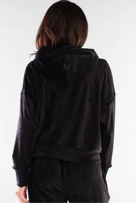 Plush Velour Hooded Sweatshirt - Artfully Made in Poland