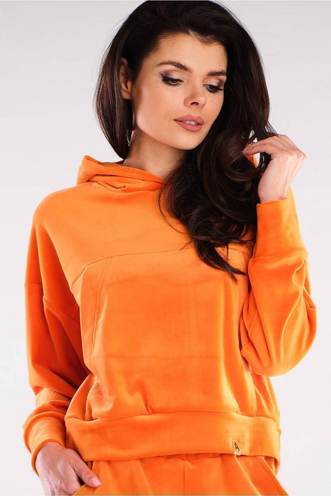 Plush Velour Hooded Sweatshirt - Artfully Made in Poland