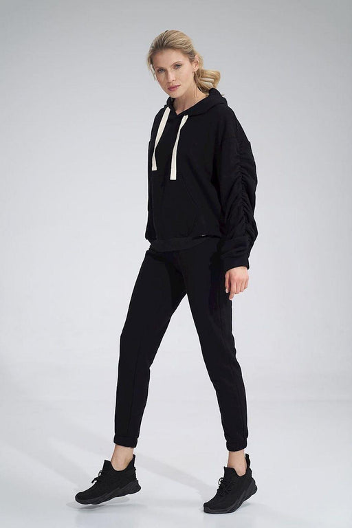 Stylish Cotton Tracksuit Trousers with Wide Elastic Waistband