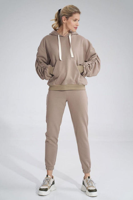 Stylish Cotton Tracksuit Trousers with Wide Elastic Waistband