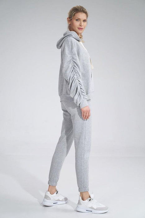 Stylish Cotton Tracksuit Trousers with Wide Elastic Waistband