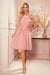 Chic Mocca Chiffon Daydress Set with Belt - Numoco