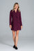 Sophisticated Long-Sleeve Jacket Dress with Practical Pockets